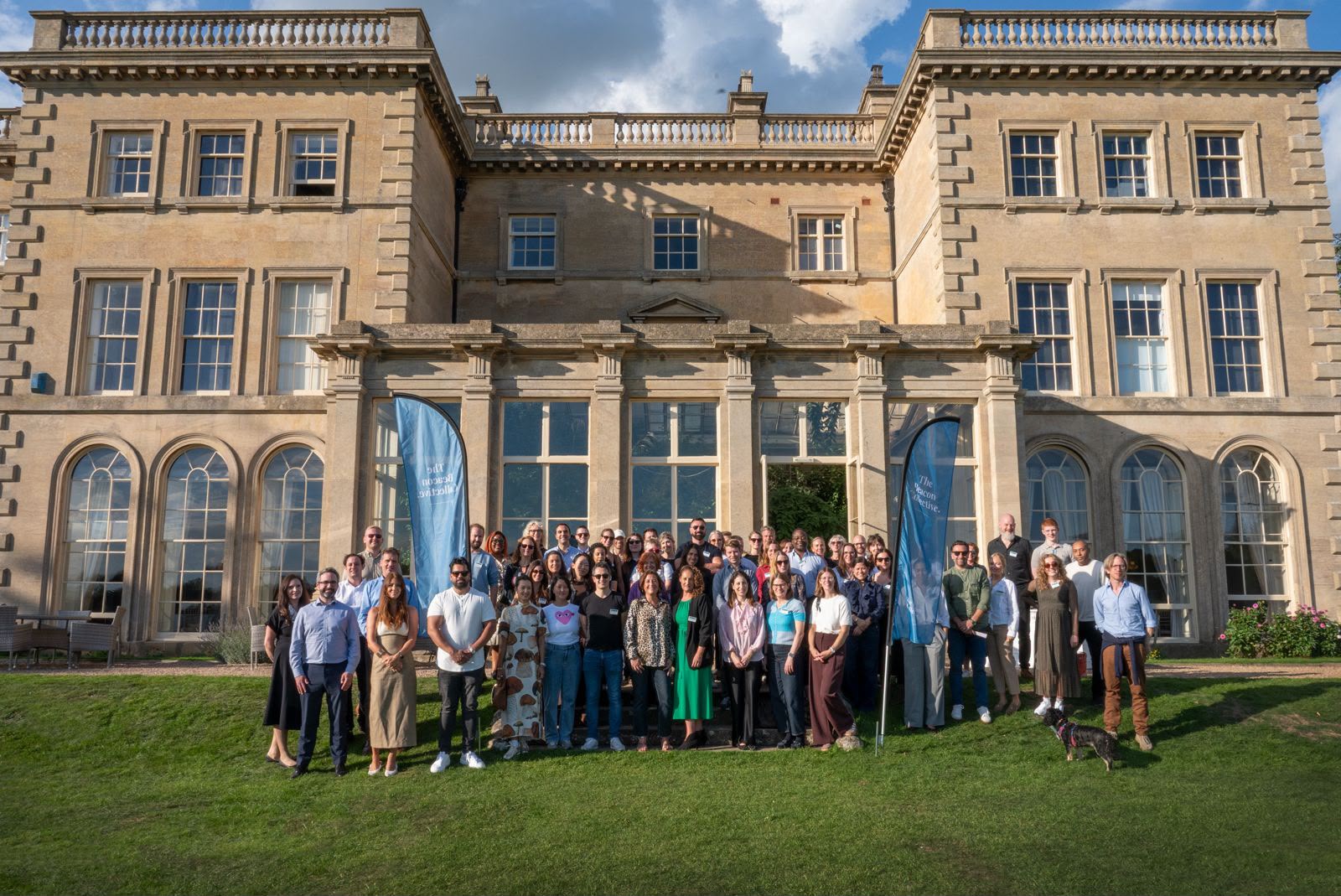 Illuminate 2026 guests gathered on the lawn in front of Prestwold Hall
